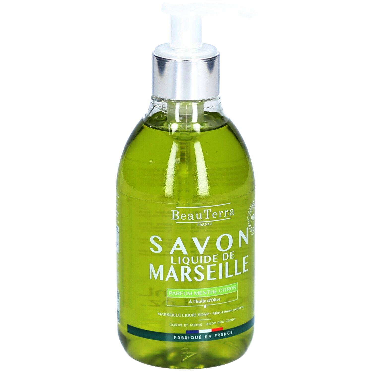 Beauterra Savon Liquide De Marseille - Menthe Citron 300 Ml