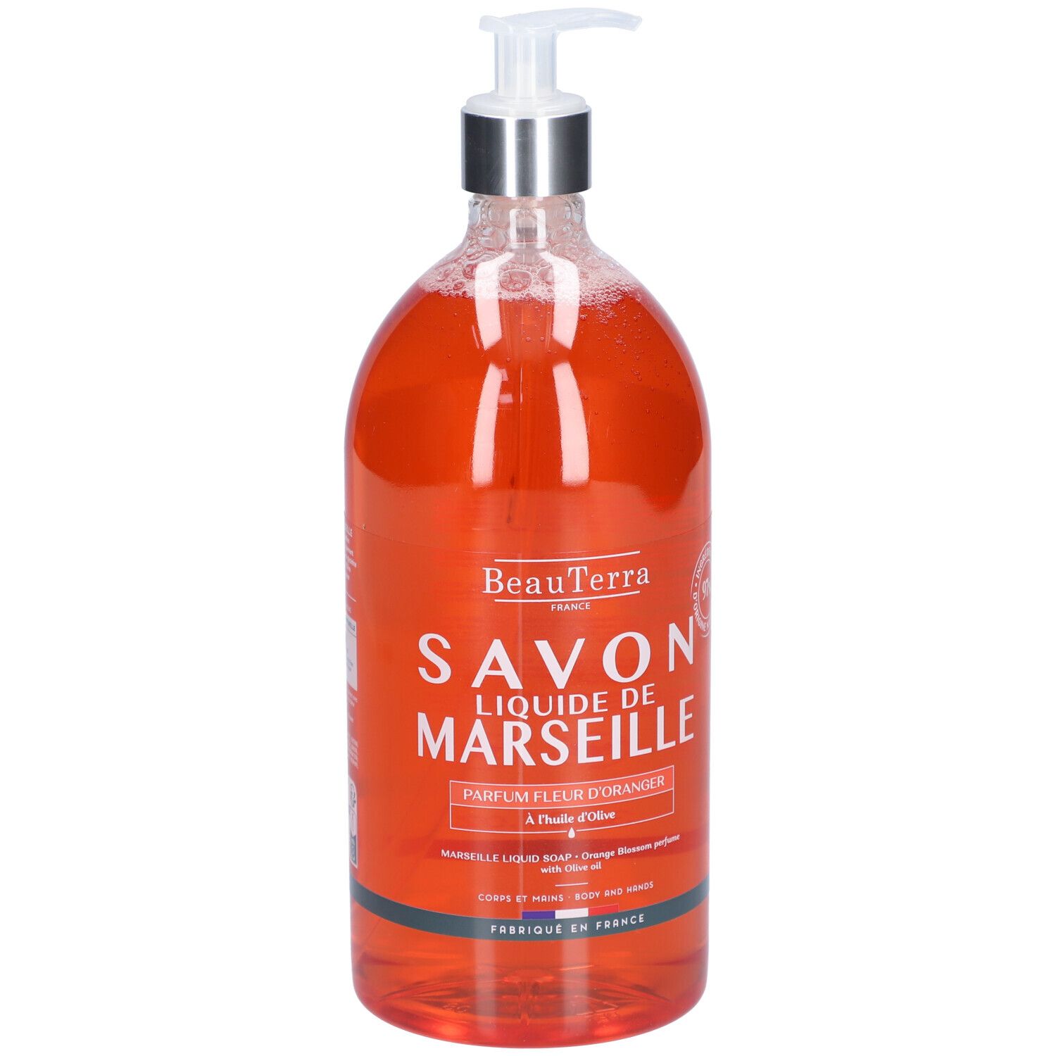 Beauterra Savon Liquide De Marseille - Fleur D'oranger 1000 Ml