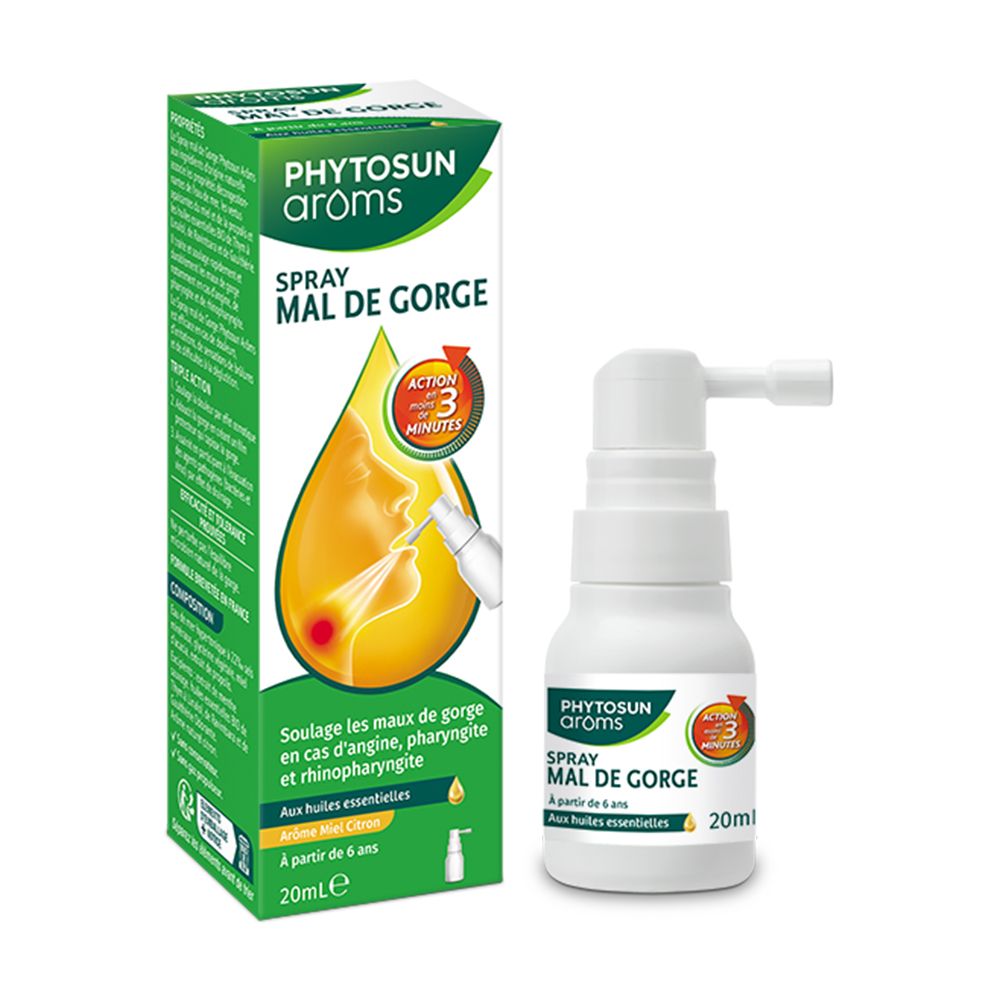 Phytosun Arôms Phytosun Aroms - Spray Mal De Gorge Aux Huiles Essentielles 20 Ml -10%* Avec Le Code : Ap1026 Buccal - Image 1