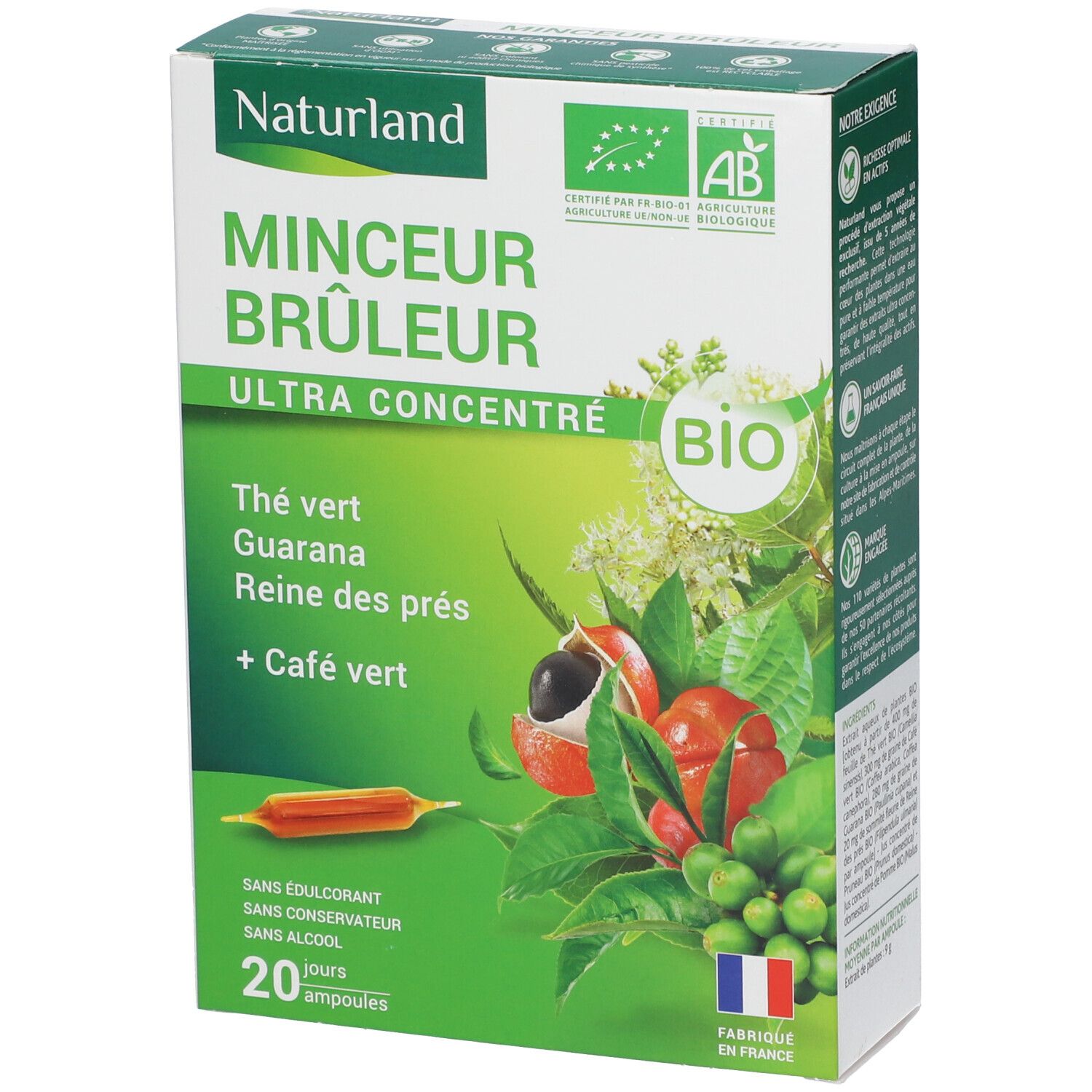 Naturland MINCEUR BRÛLEUR 20x10 ml Ampoule(S) Buvable(S)