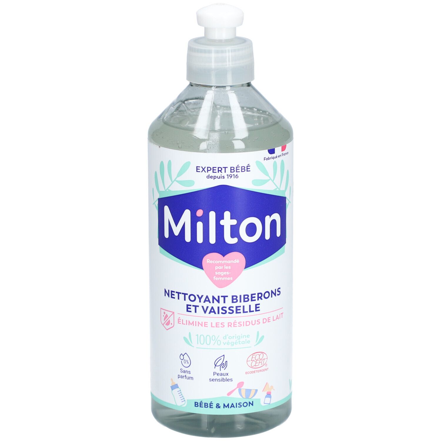 Milton Nettoyant biberon et vaisselle - Flacon 500ml 500 ml Produit(S) Nettoyant(S)