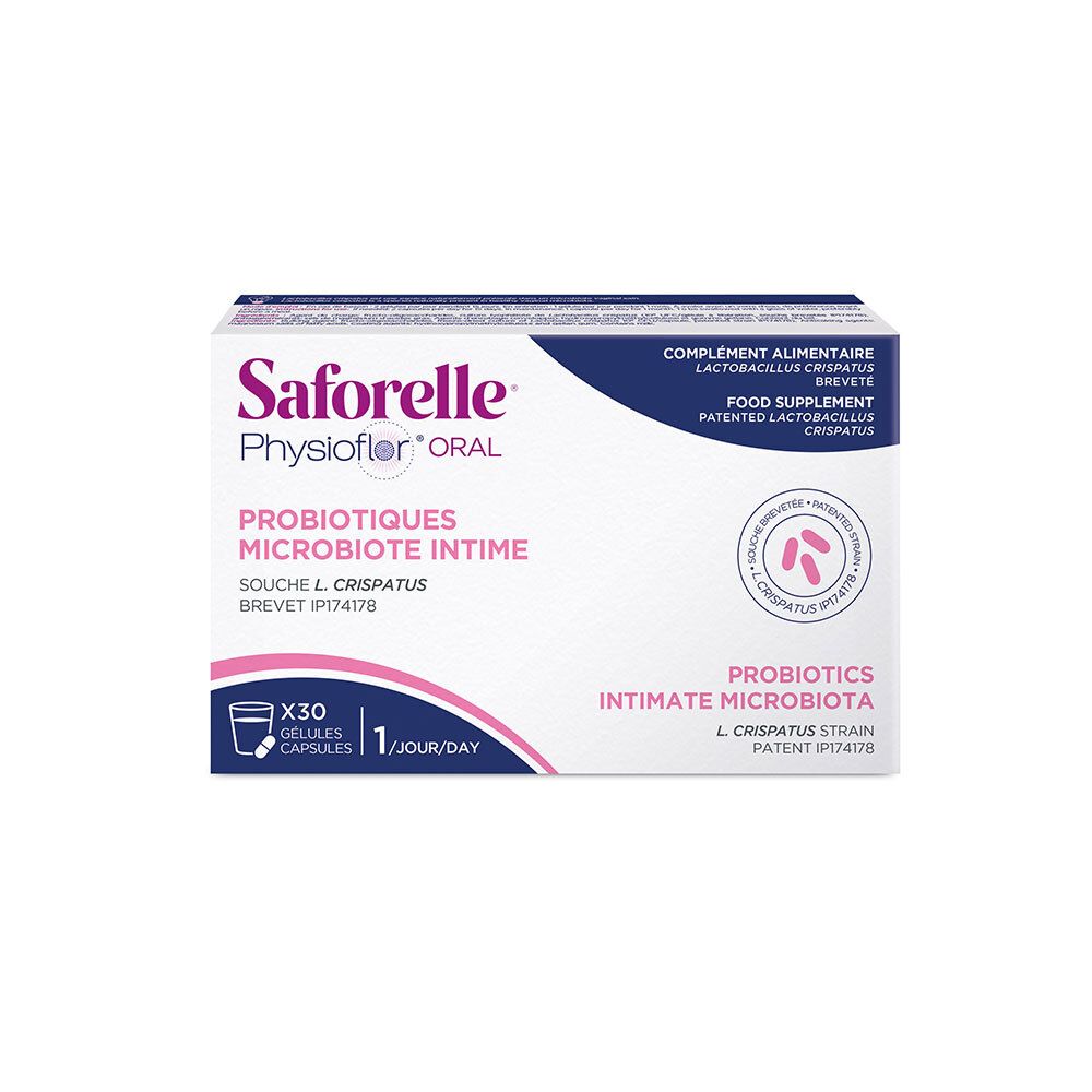 Physioflor Saforelle Physioflor® Oral Microbiote Intime Probiotiques Capsule(S) 30 Pc(S)