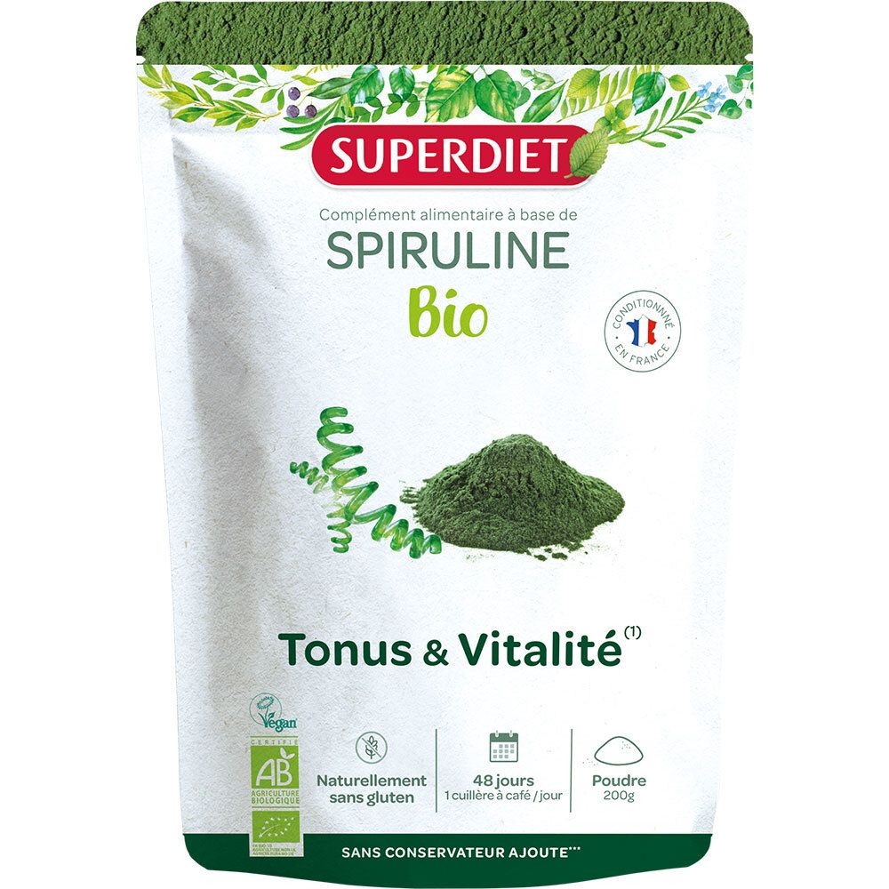 Superdiet Spiruline Bio Poudre 200 G Enfants