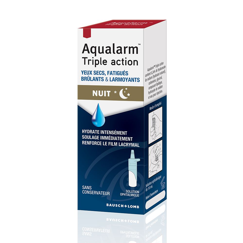 Bausch + Lomb Aqualarm Triple Action Flacon Goutte(S) 10 Ml