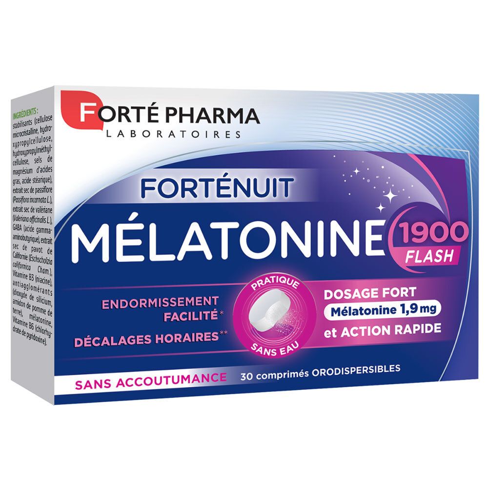 Forté Pharma Forténuit Mélatonine 1900 Flash Comprimé(S) 30 Pc(S) Enfants