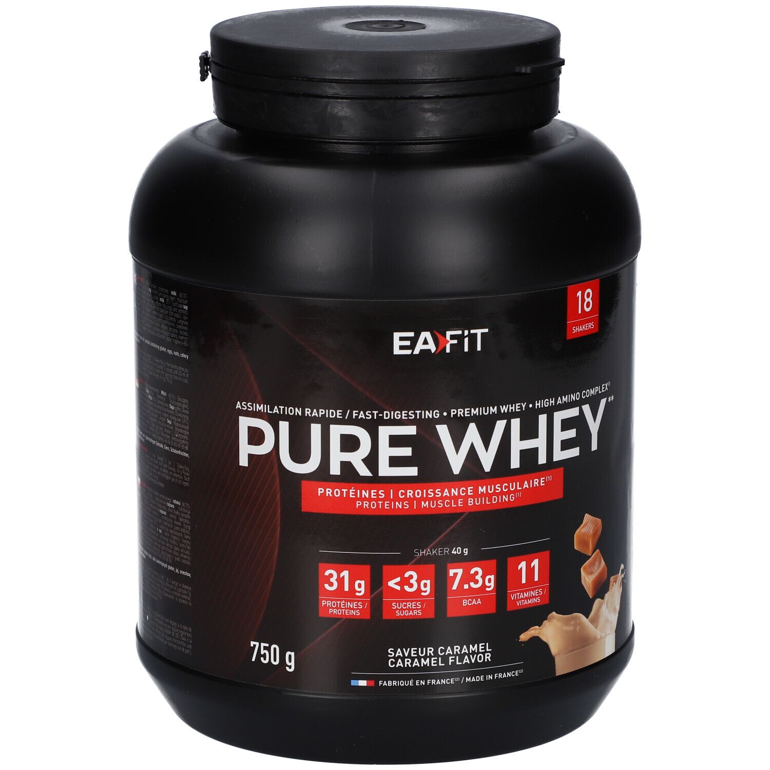 Ea Fit Ea-Fit Pure Whey Caramel Poudre Pour La Préparation D'une Solution 750 G Enfants
