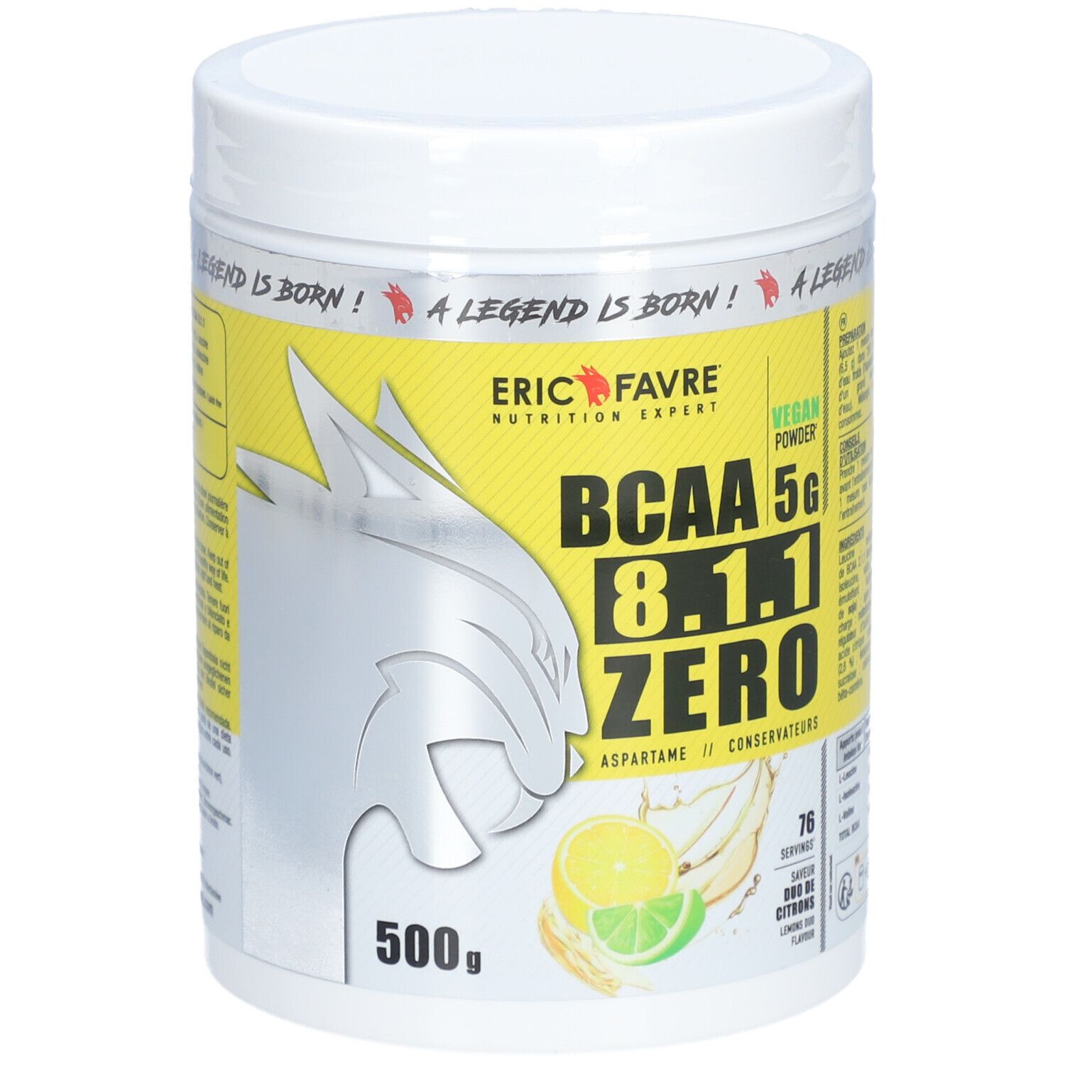Eric Favre Unisex Bcaa 8.1.1 Zero Vegan (500G) - Image 3