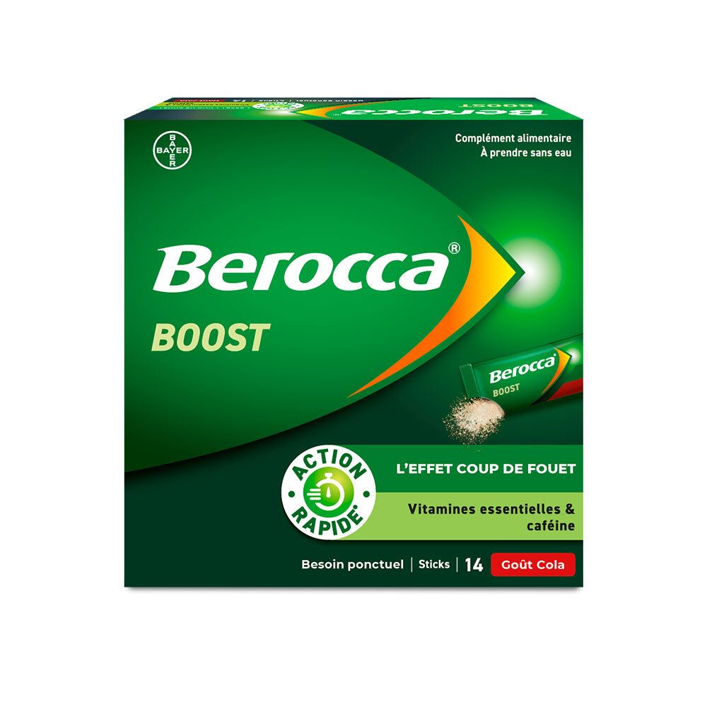 Berocca Boost Effet Coup De Fouet Aide À Réduire La Fatigue Goût Cola Sachet(S) 14 Pc(S) Enfants