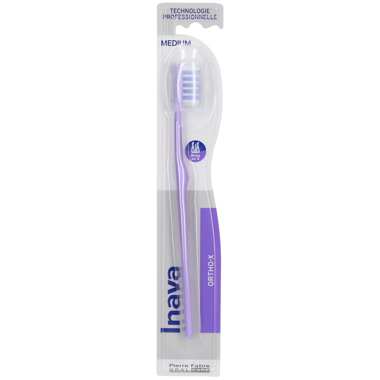 Inava Ortho-X Brosse À Dents Orthodontique Medium Brosse(S) À Dents 1 Pc(S) - Image 1