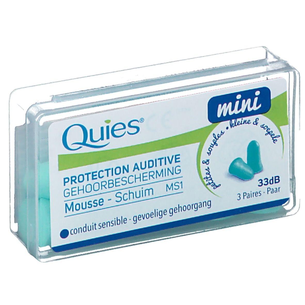 Quies Quies® Protection Auditive Mousse Mini Bouchons D'oreille 3 Pc(S)