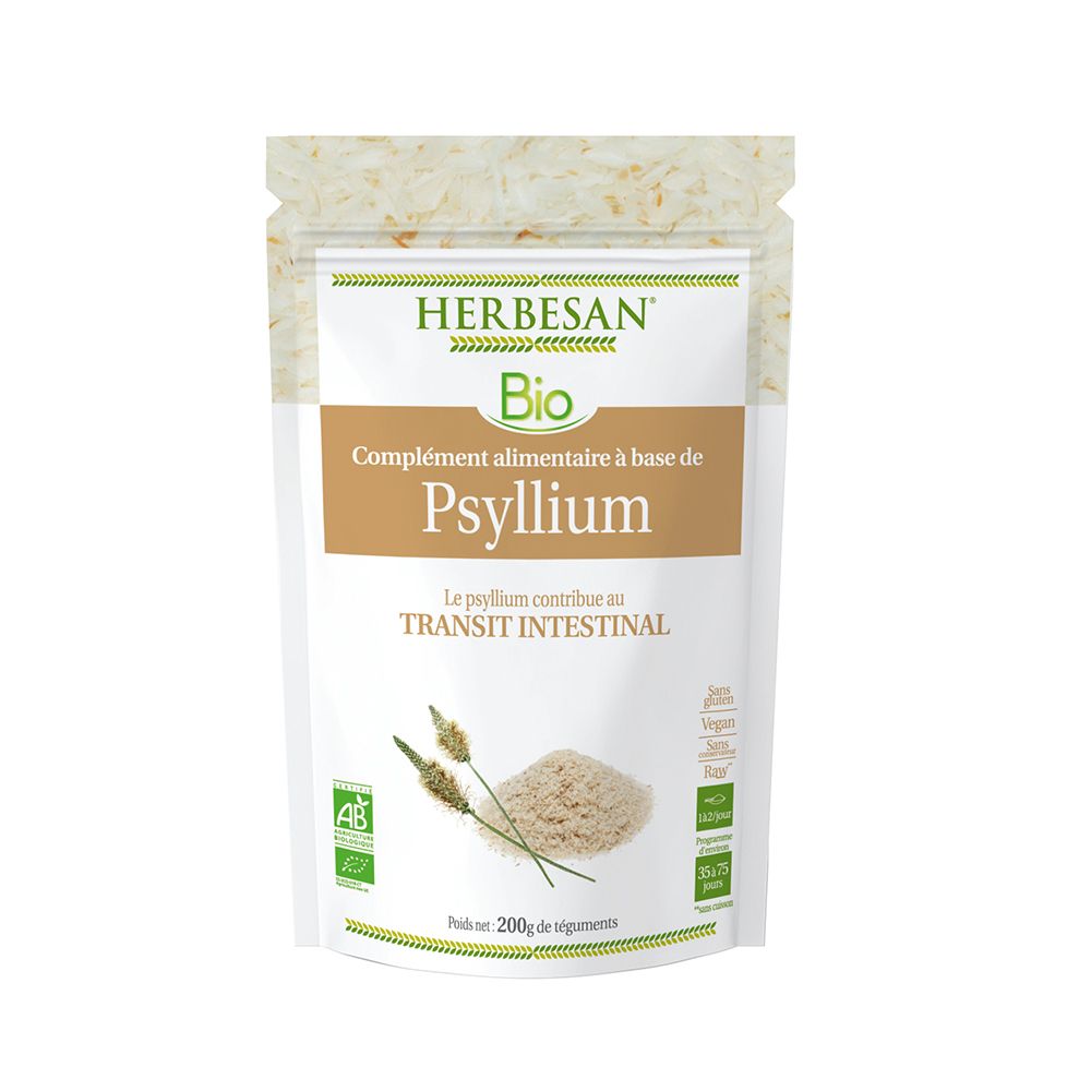Herbesan Psyllium Bio Poudre Pour La Préparation D'une Solution 200 G Enfants