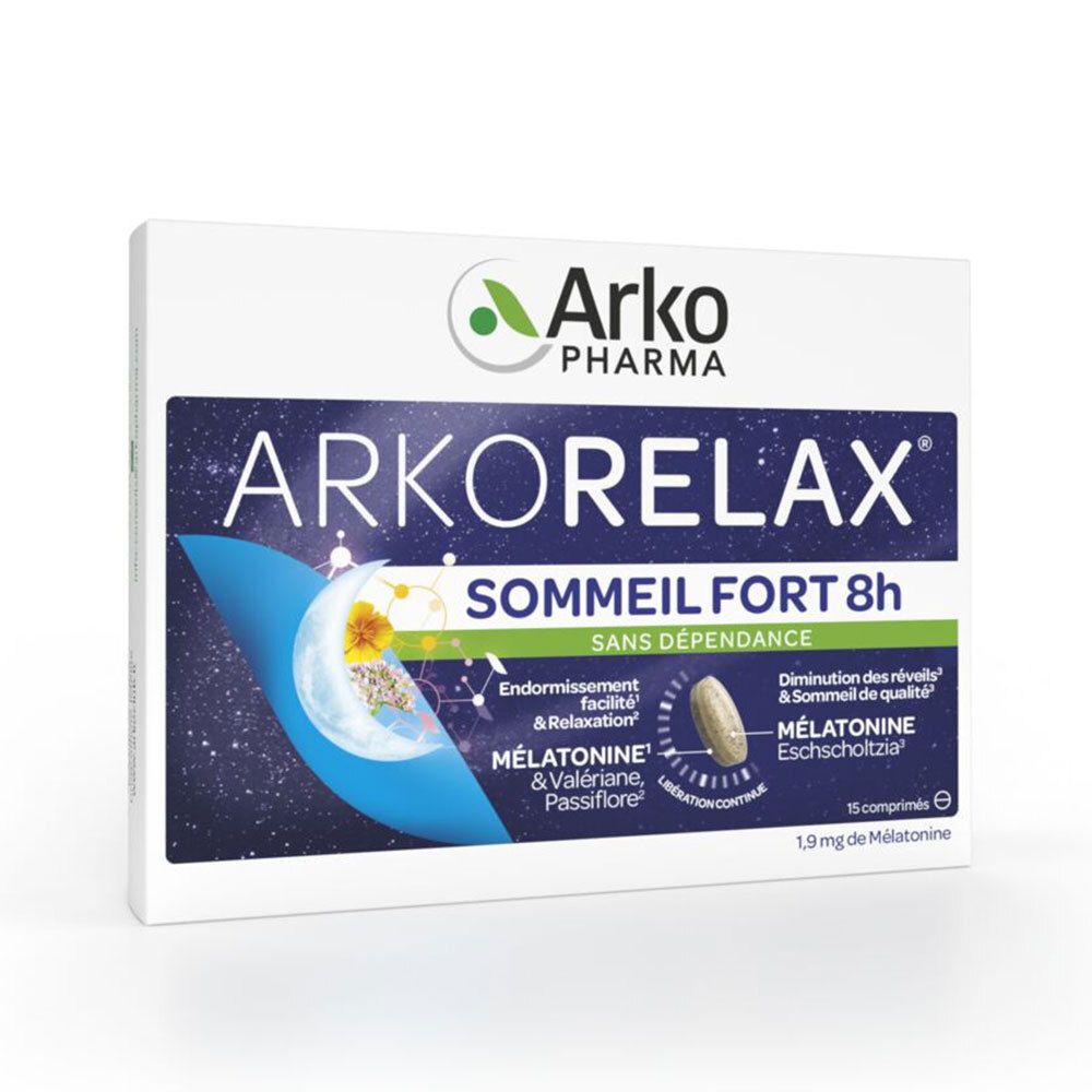 Joom Parasanteonline Arkopharma Arkorelax Sommeil Fort 8H Mélatonine Valériane 15 Comprimés - Image 3