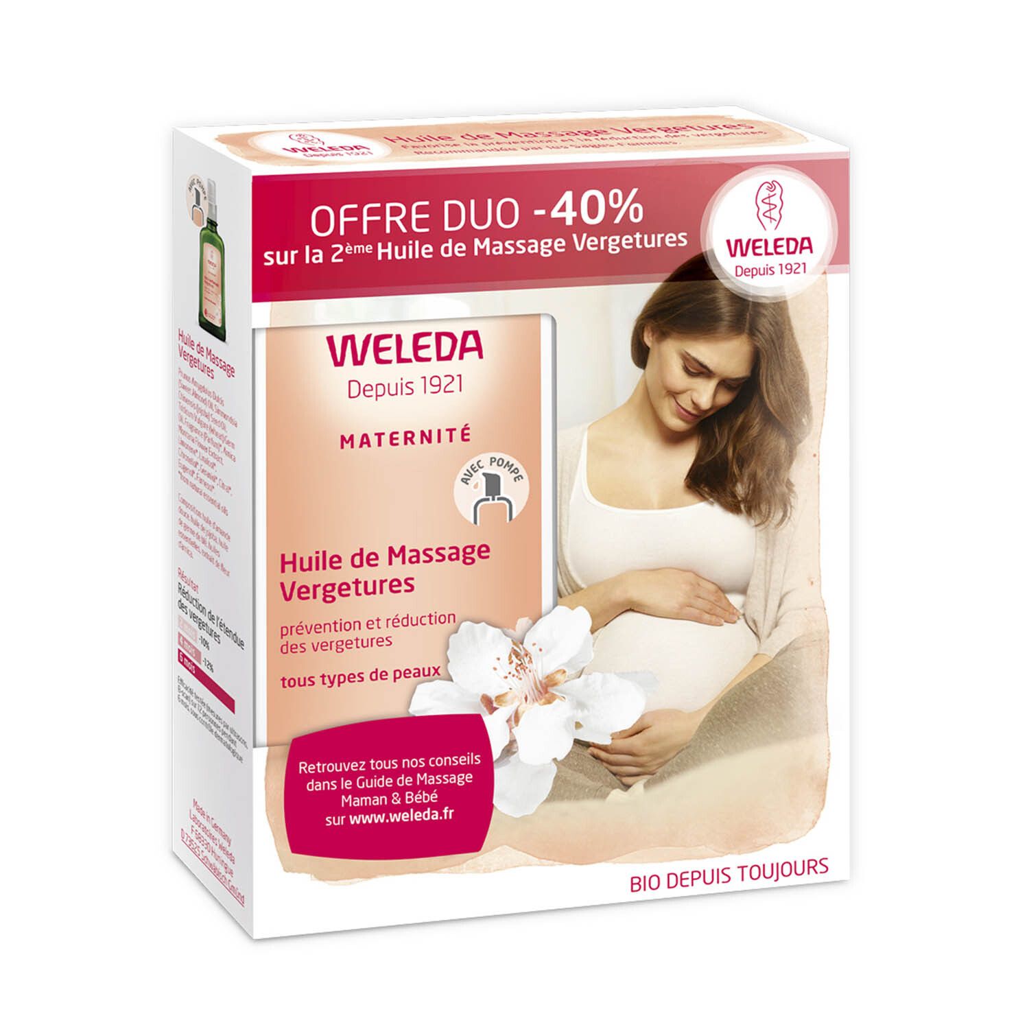 WELEDA Huile de Massage Vergetures 200 ml Huile De Massage