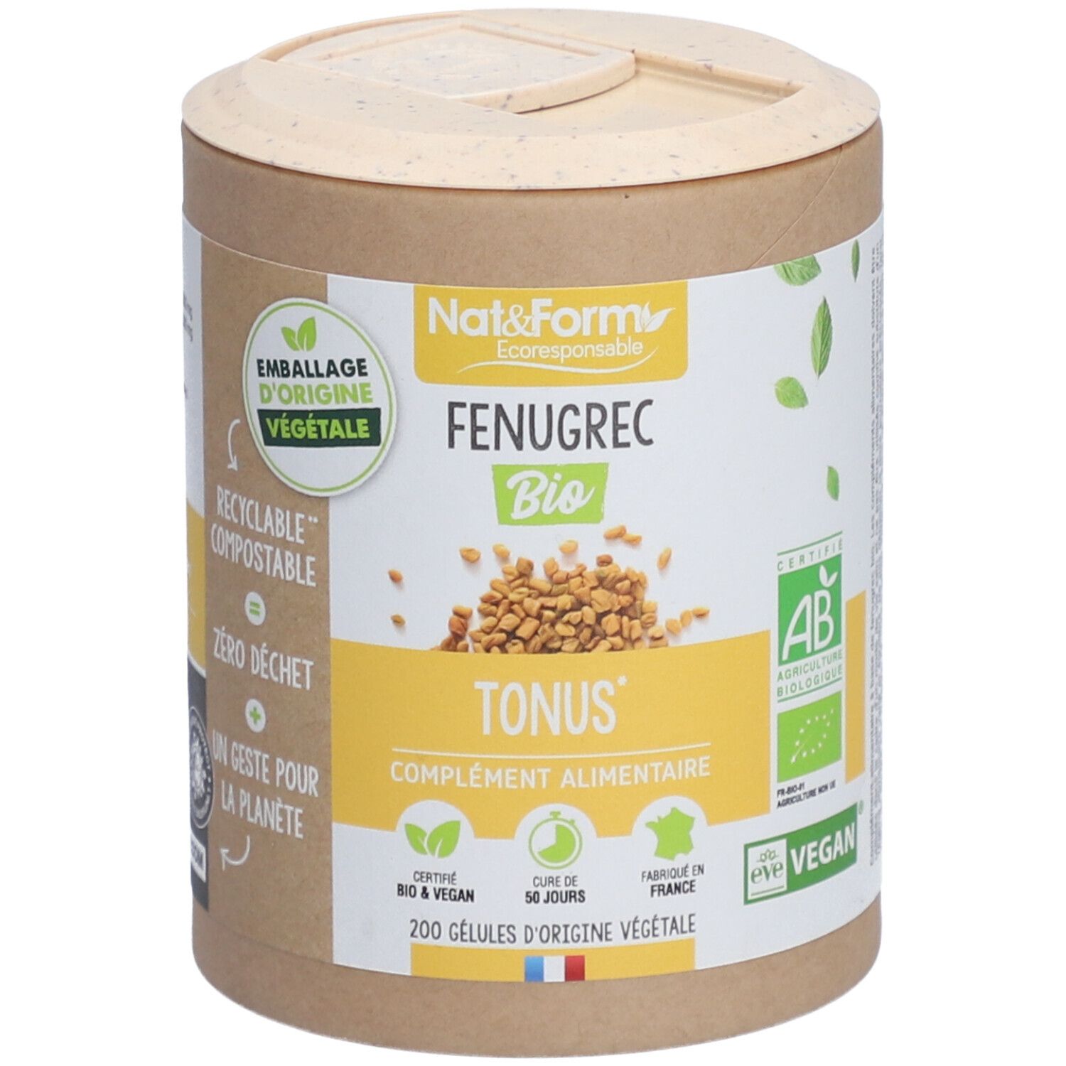 Nat&Form Fenugrec Bio Tonus 200 Gélules - Image 3