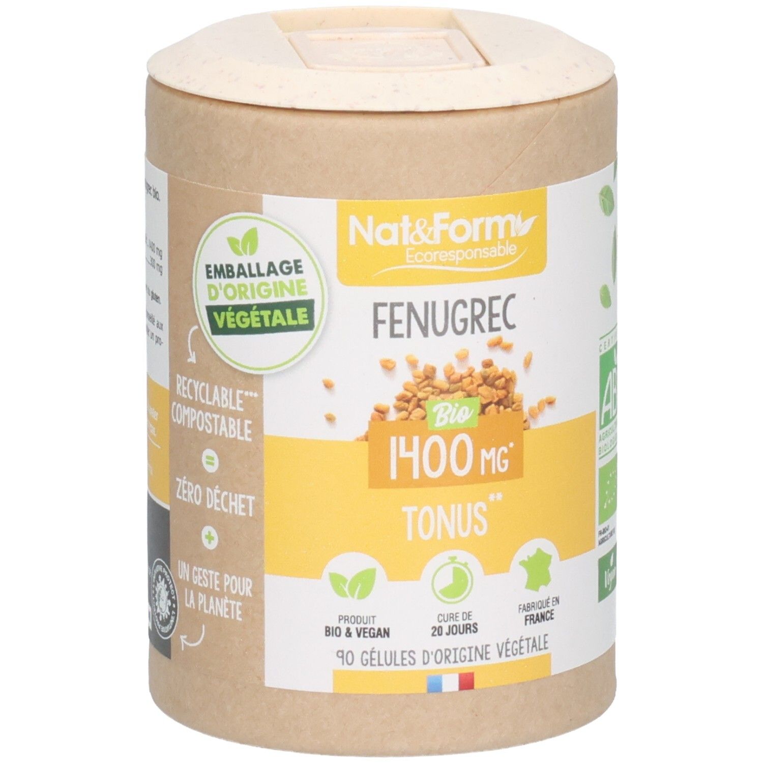 Nat & Form Ecocert® Fenugrec Bio Capsule(S) 90 Pc(S) Enfants