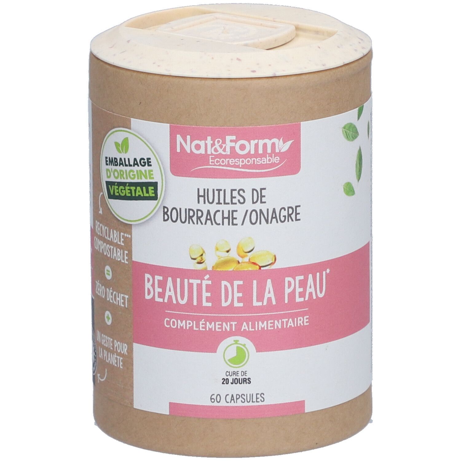 Nat&Form Huiles de bourrache/onagre en capsules 60 pc(s) Capsule(S)