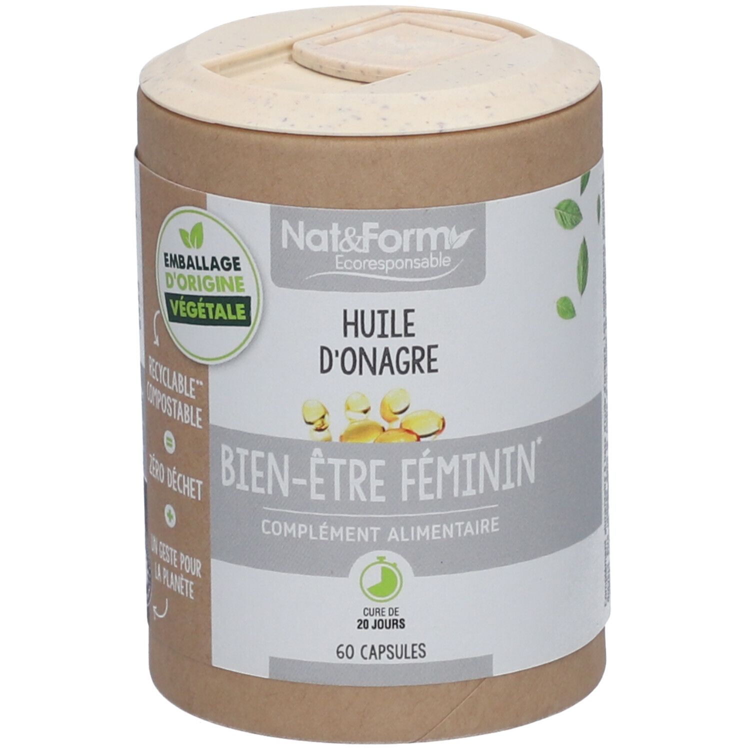 Nat&Form Huile d'onagre en capsules 60 pc(s) Capsule(S)
