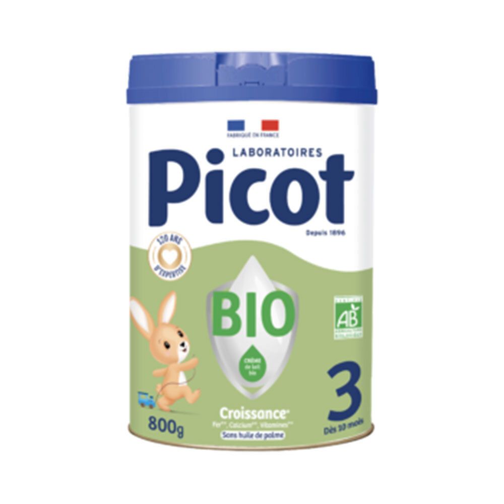 Picot Bio 3, Lait de croissance pour nourrisson, bt 800 g 800 g Poudre