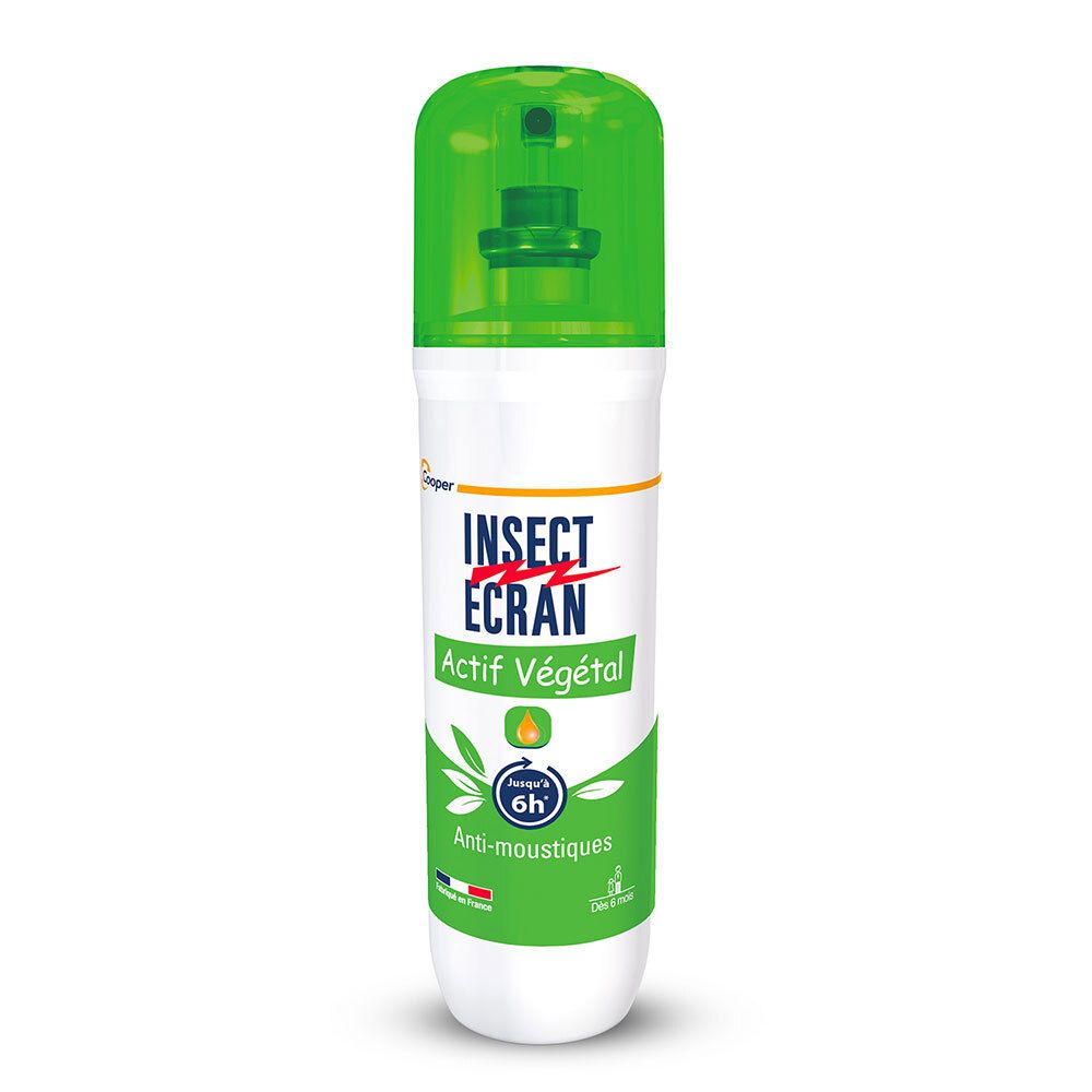 INSECT ECRAN - Spray Anti-Moustiques - Protection contre les piqûres de moustiques & tiques - Peau - Actif d'origine végétale - Fabriqué en France - 