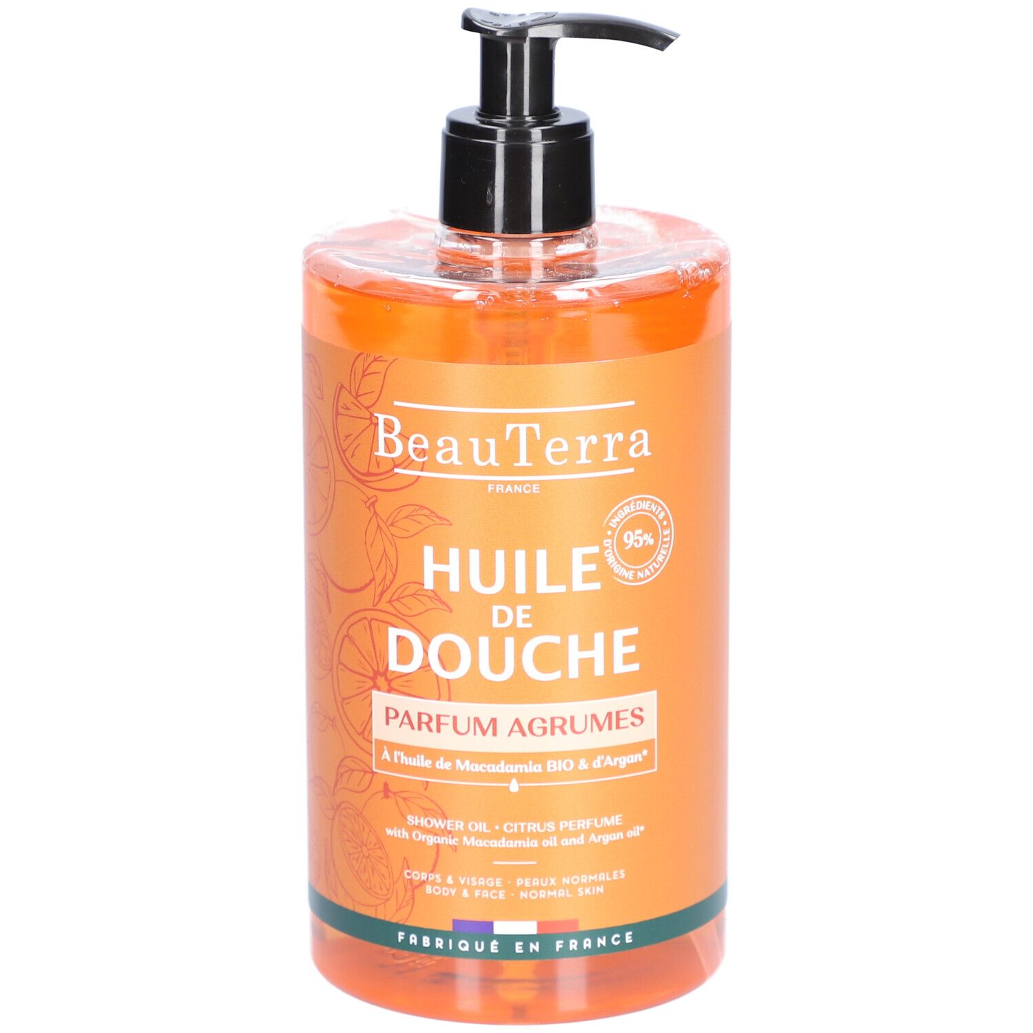 BeauTerra Huilde de Douche - Agrumes 750 ml Huile De Bain