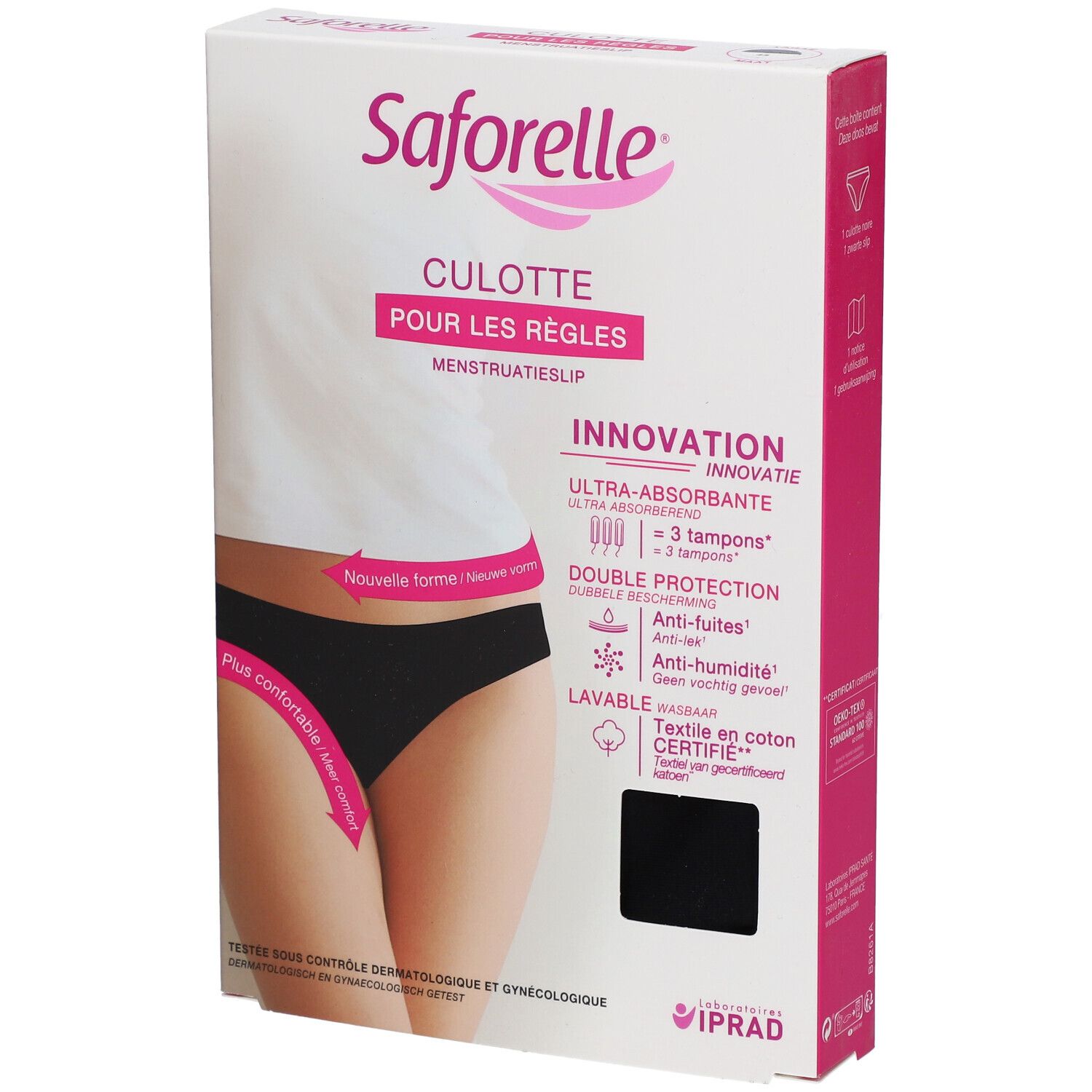 Saforelle® Culotte Ultra Absorbante Noire Taille 44 Menstruelle 1 pc(s)