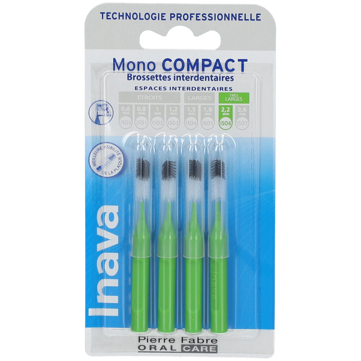 Inava Mono Compact Brossettes Interdentaires Xl 2,2 Mm Brosse(S) À Dents 4 Pc(S)