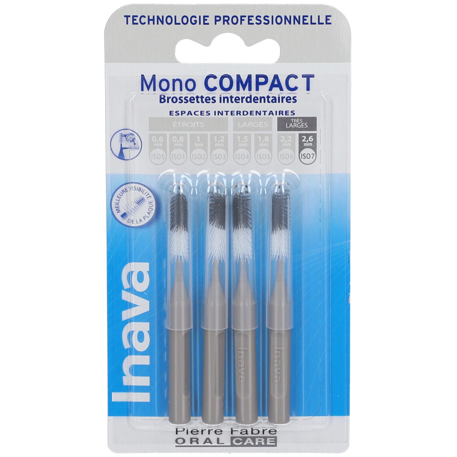 Inava Mono Compact Brossettes Interdentaires Xl 2,6 Mm Gris Brosse(S) À Dents 4 Pc(S)