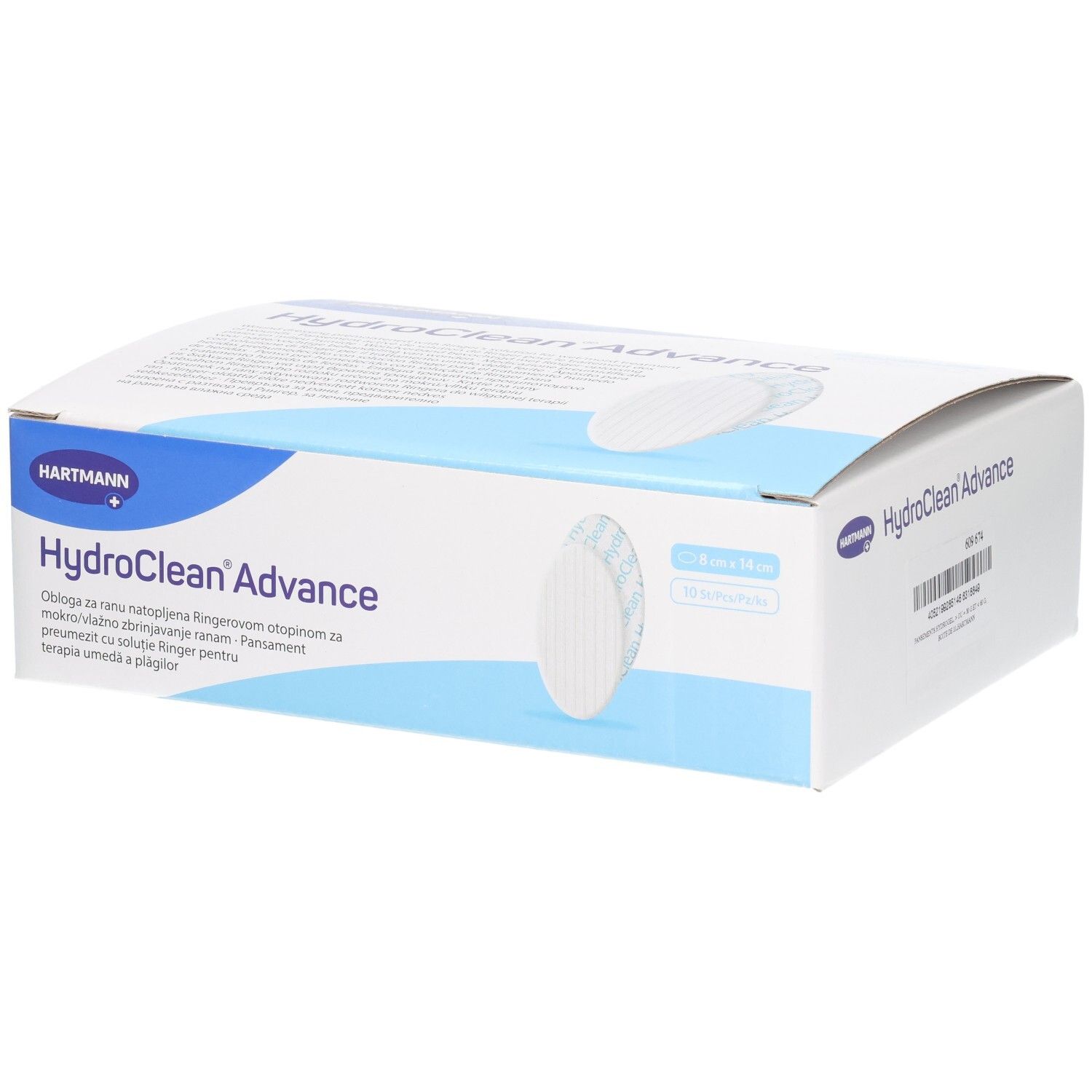Hartmann Hydroclean Advance - Pansement Hydrogel Irrigoabsorbant, Prêt À L'emploi. Ovale, 8 Cm X 14 Pansement(S) 1 Pc(S)