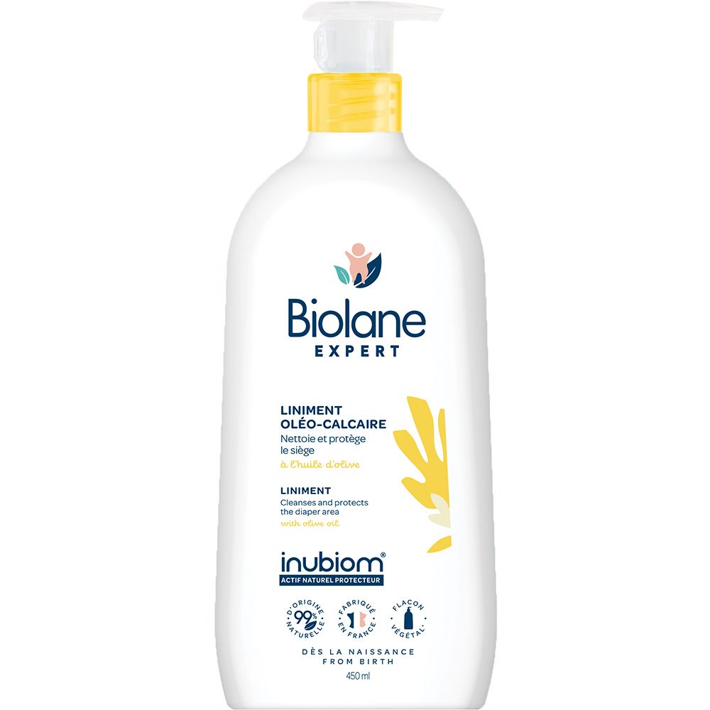 Biolane Expert - Liniment Oléo-Calcaire Peaux Sensibles 500ml Baume 450 ml