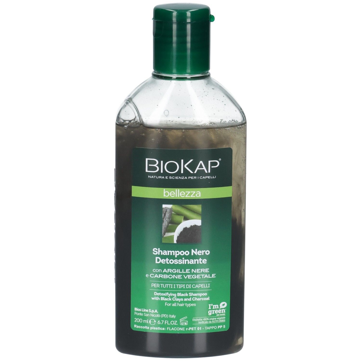 Biokap Shampooing Noir Détoxifiant Shampooing 200 Ml