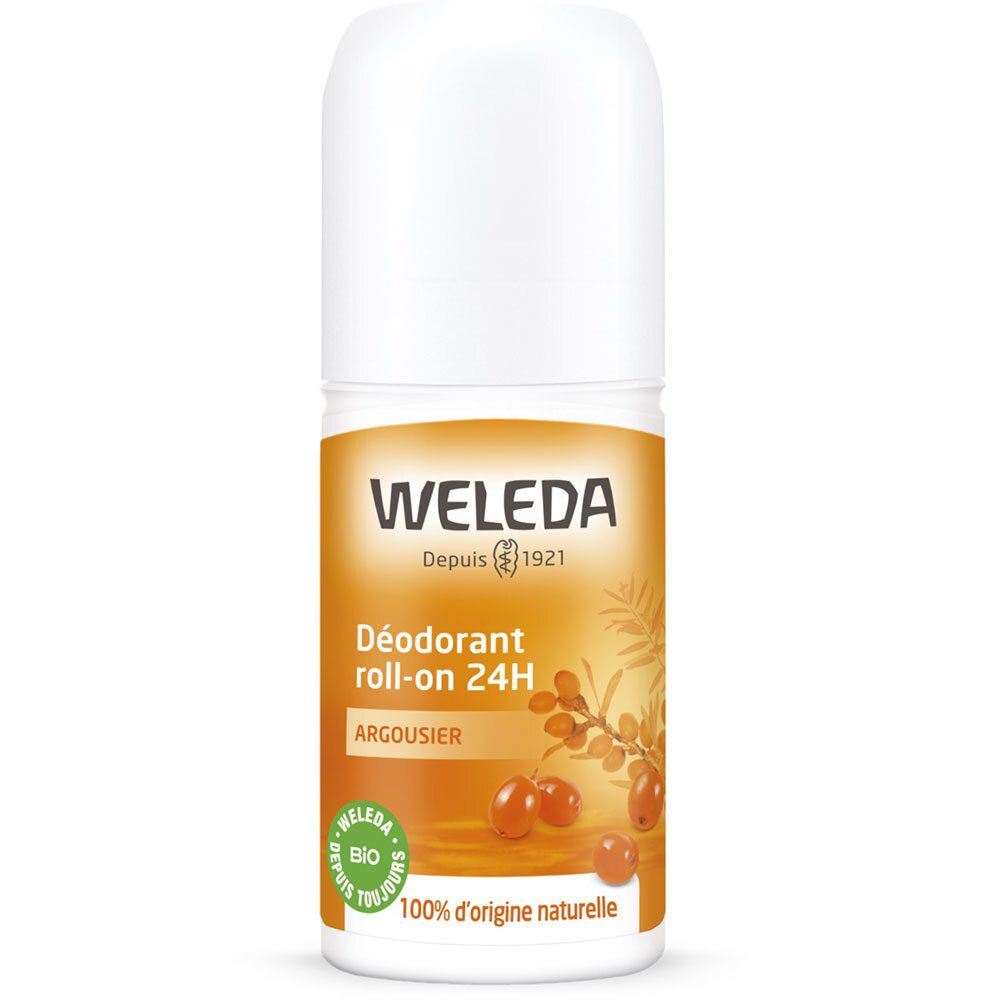 Weleda Argousier Déodorant Roll-On 24H Rouleau 50 Ml