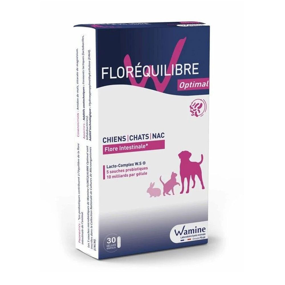 Wamine Floréquilibre Microbiote pour petits animaux 30 pc(s) Capsule(S)