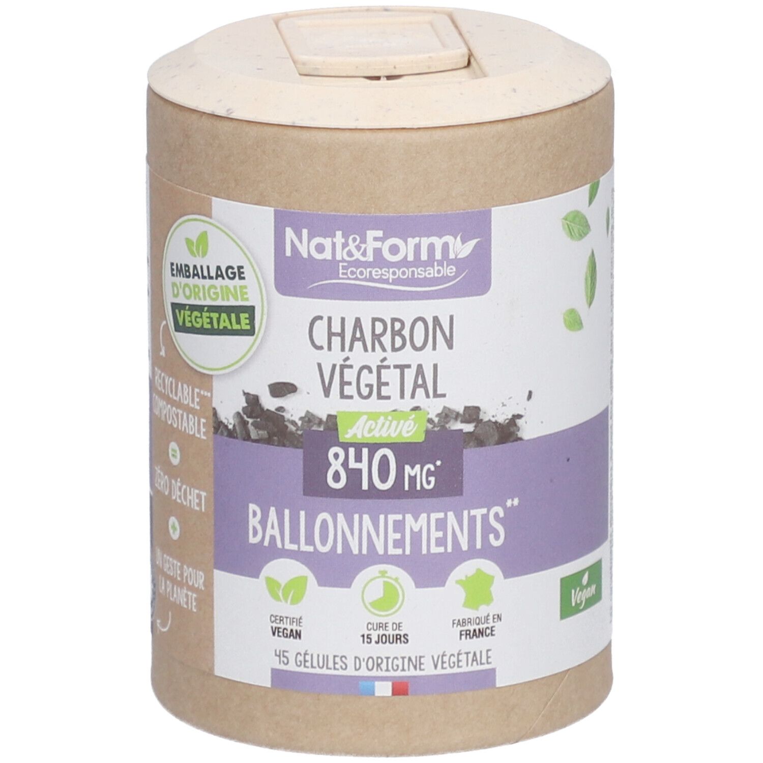 Nat&Form Charbon Vegetal Nat&form 90 pc(s) Capsule(S)