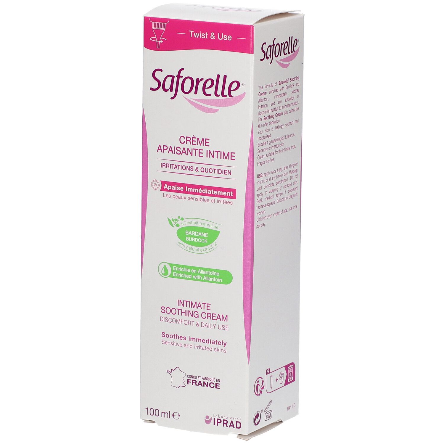 Saforelle Femme Creme Apaisante Intime 100Ml - Image 3