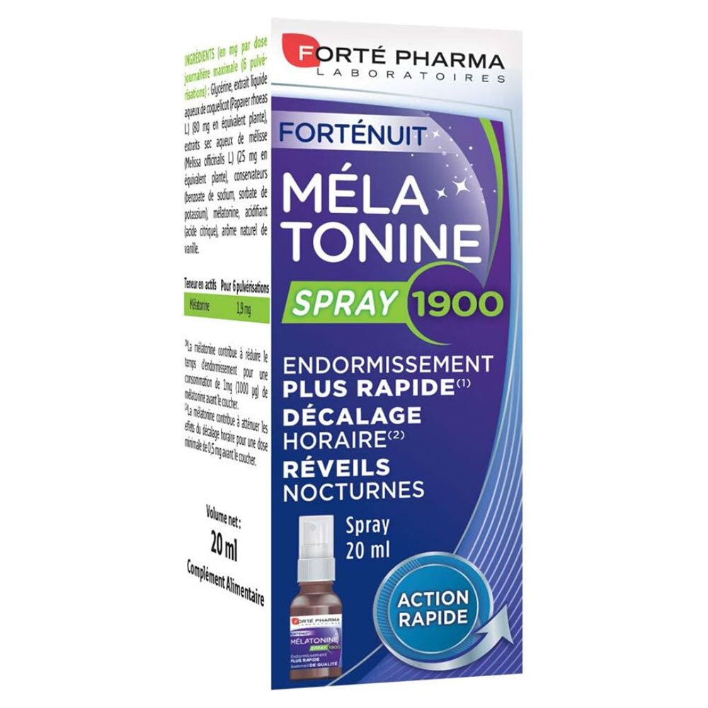 Forté Pharma Spray Mélatonine 1900 Nuit 20 Ml