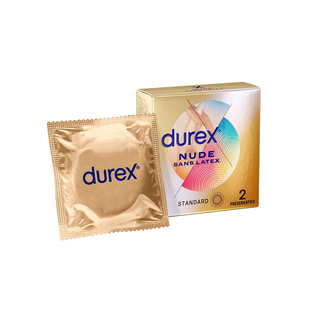Durex Préservatifs Nude Sans Latex - 2 Sensation Peau Contre Préservatif(S) Pc(S)