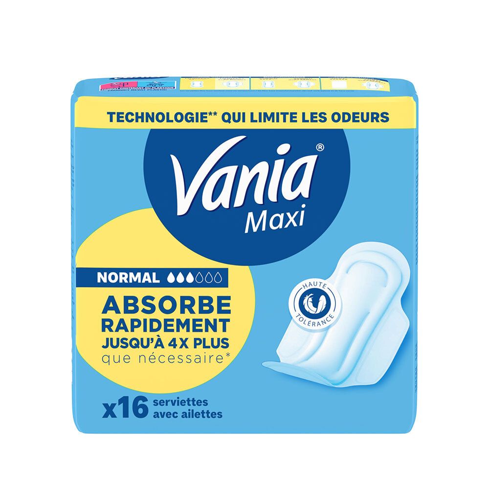 Vania Maxi Confort Serviettes Normal + Serviette hygienique 16 pc(s)