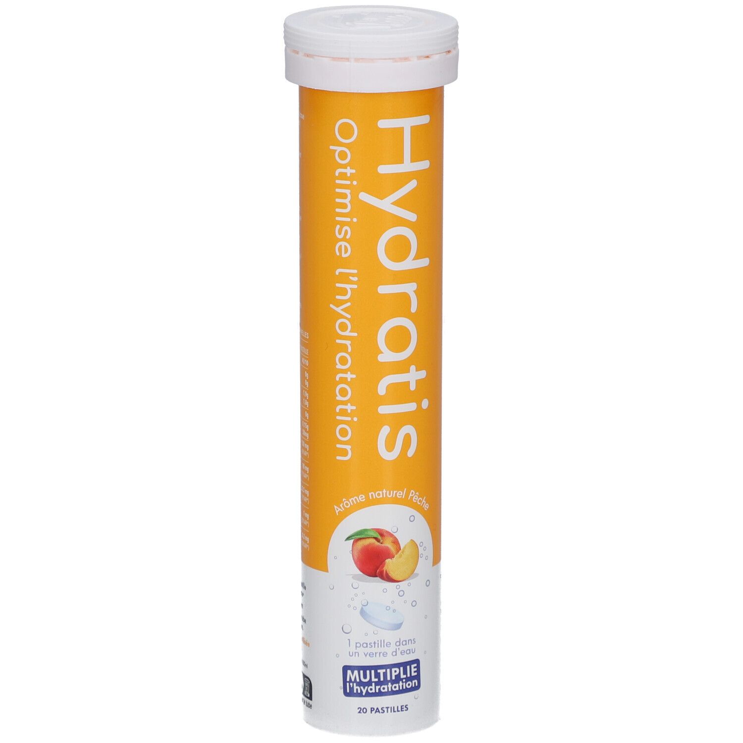 Hydratis - Pastilles Hydration Electrolytes Pêche Comprimés Effervescents 20 Pc(S) Enfants - Image 1