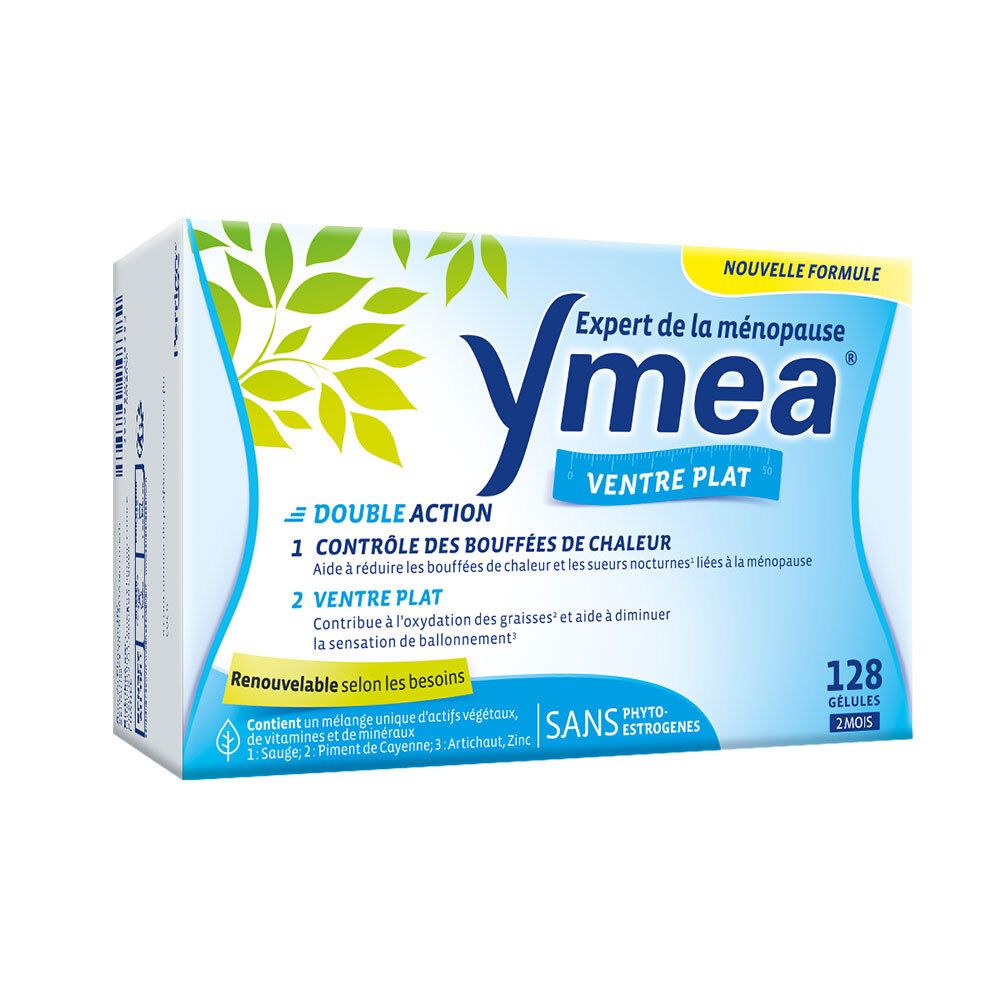 Ymea Ménopause Bouffées De Chaleur Et Ventre Plat 128 Gélules Capsule(S) Pc(S)