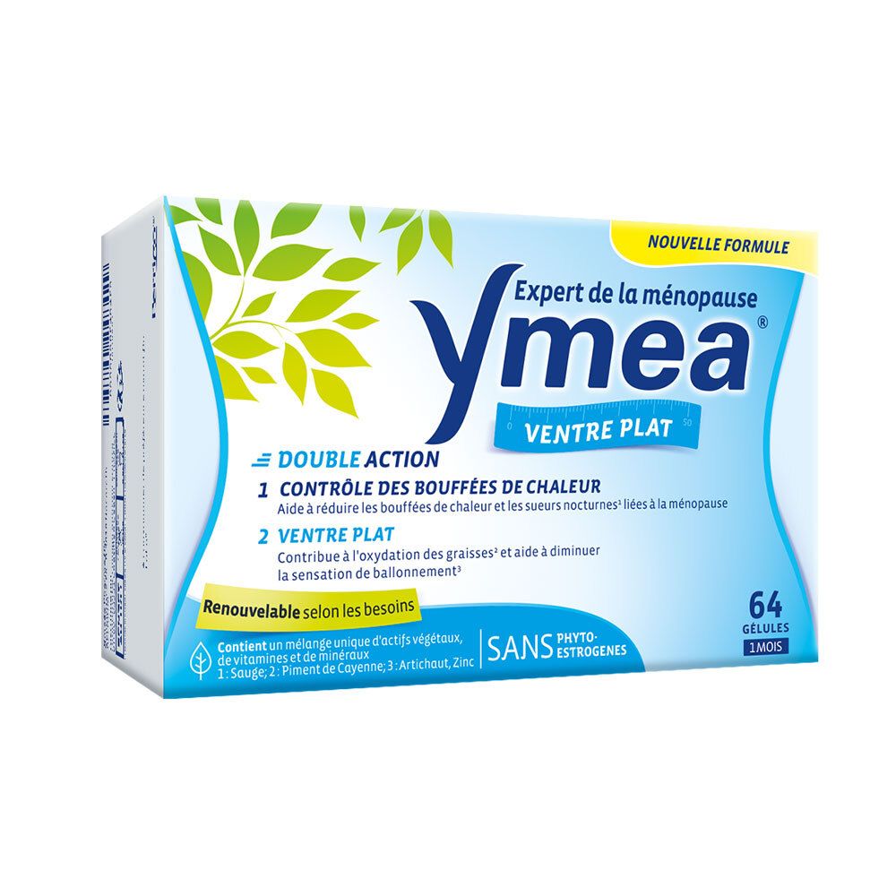 Ymea Ménopause Bouffées De Chaleur Et Ventre Plat 64 Gélules Capsule(S) Pc(S)