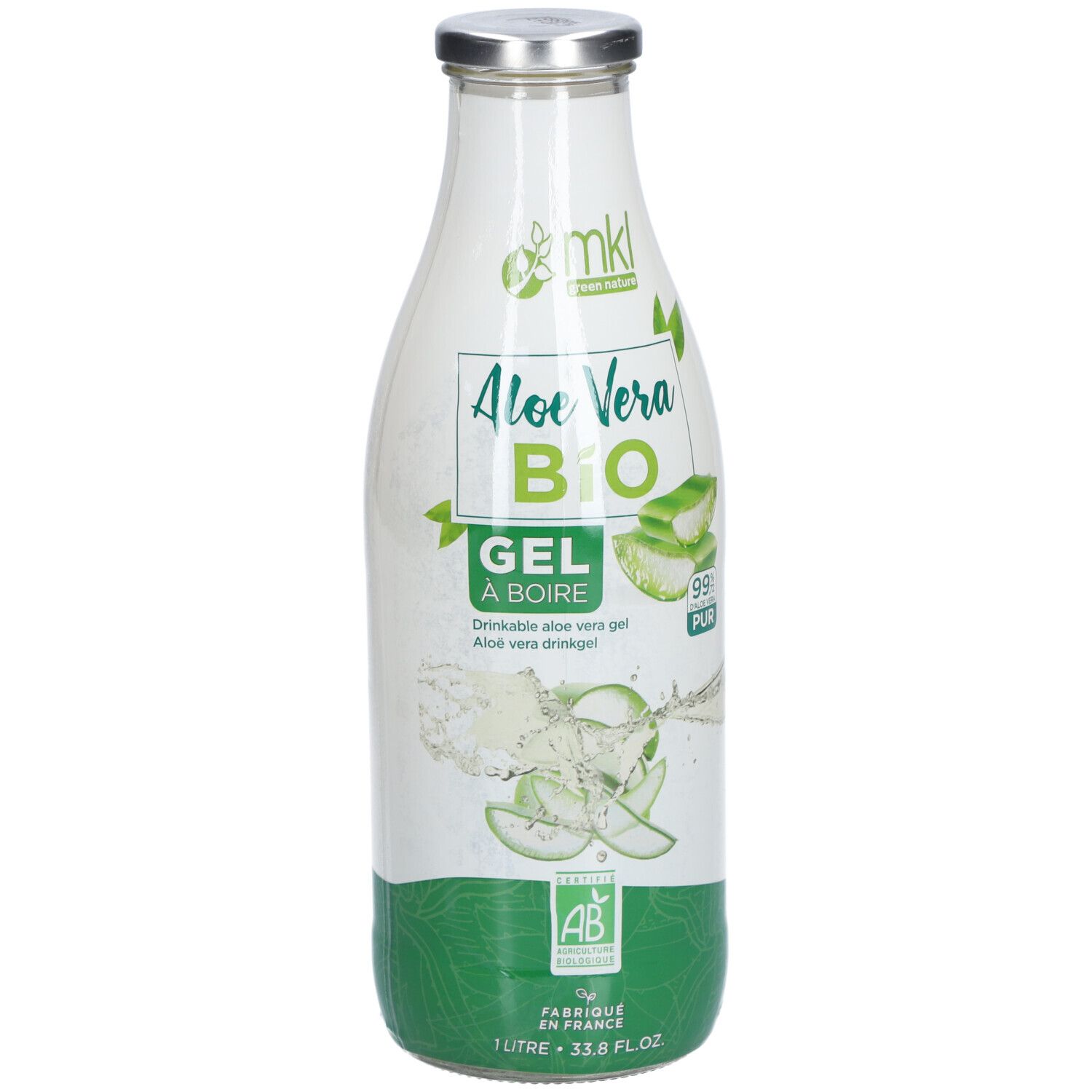 MKL Aloe Vera BIO Gel à boire pur non chauffé 1000 ml Gel(S)