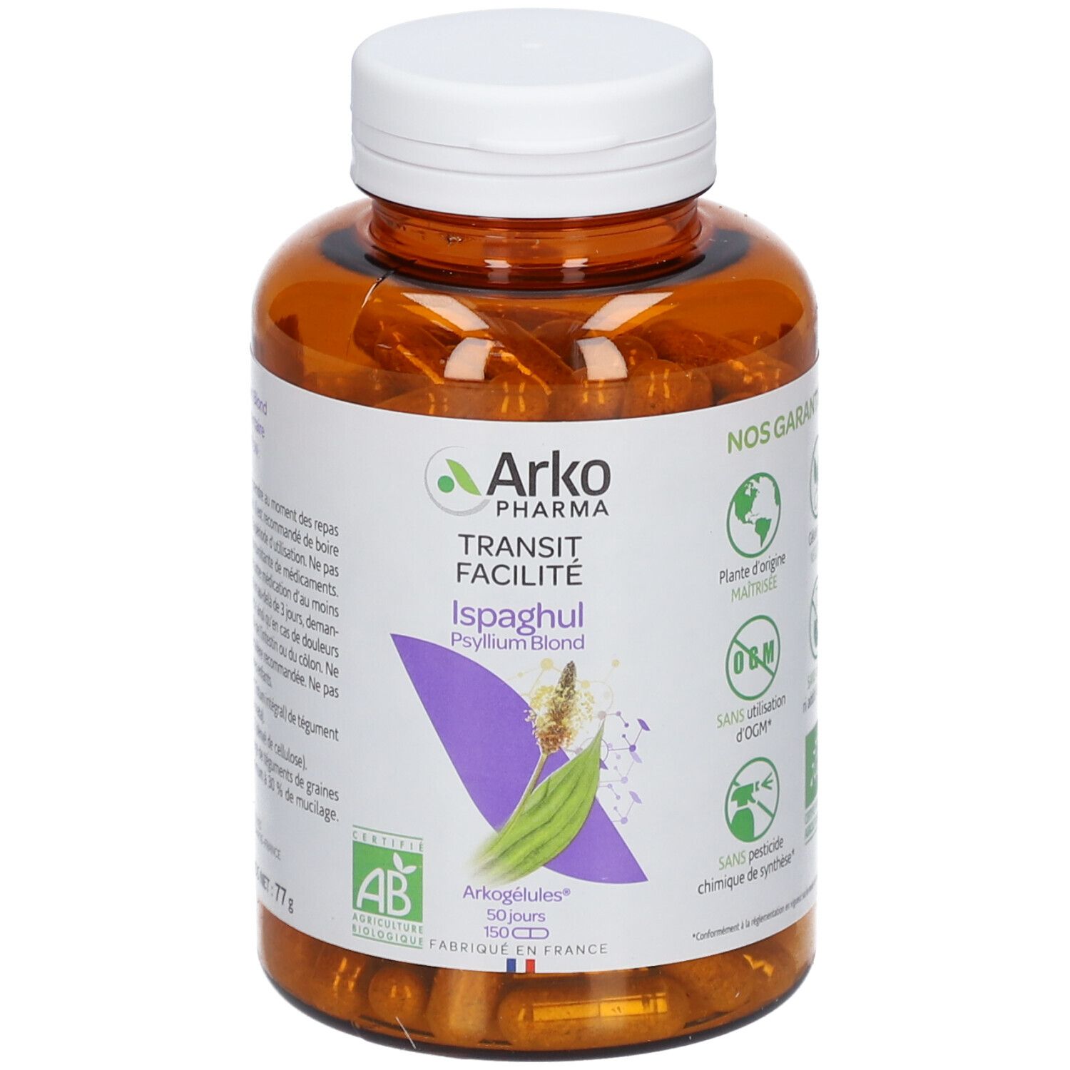 Arkogélules Arkopharma Ispaghul Psyllium Blond Bio Capsule(S) 150 Pc(S) Enfants
