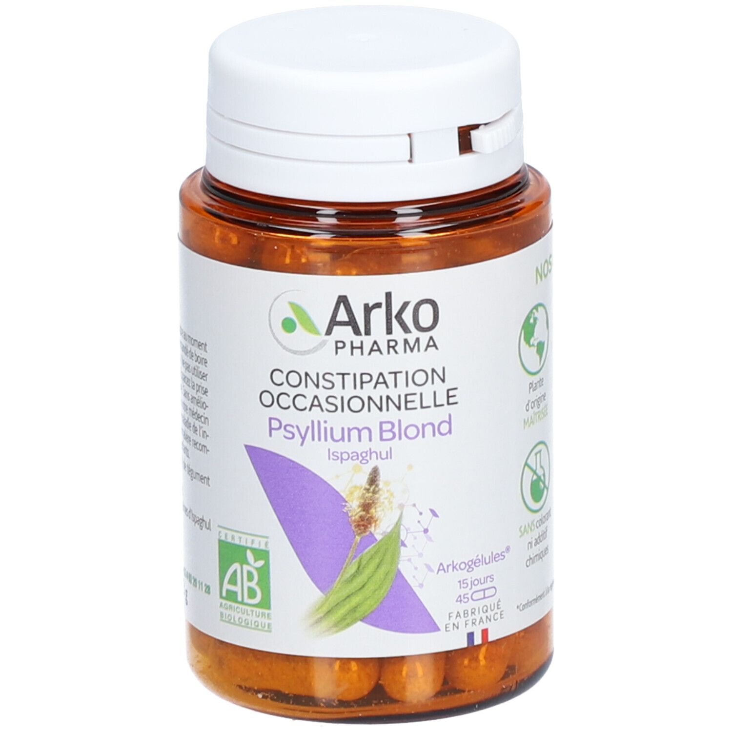 Arkogélules Arkopharma Ispaghul Psyllium Blond Bio Capsule(S) 45 Pc(S) Enfants