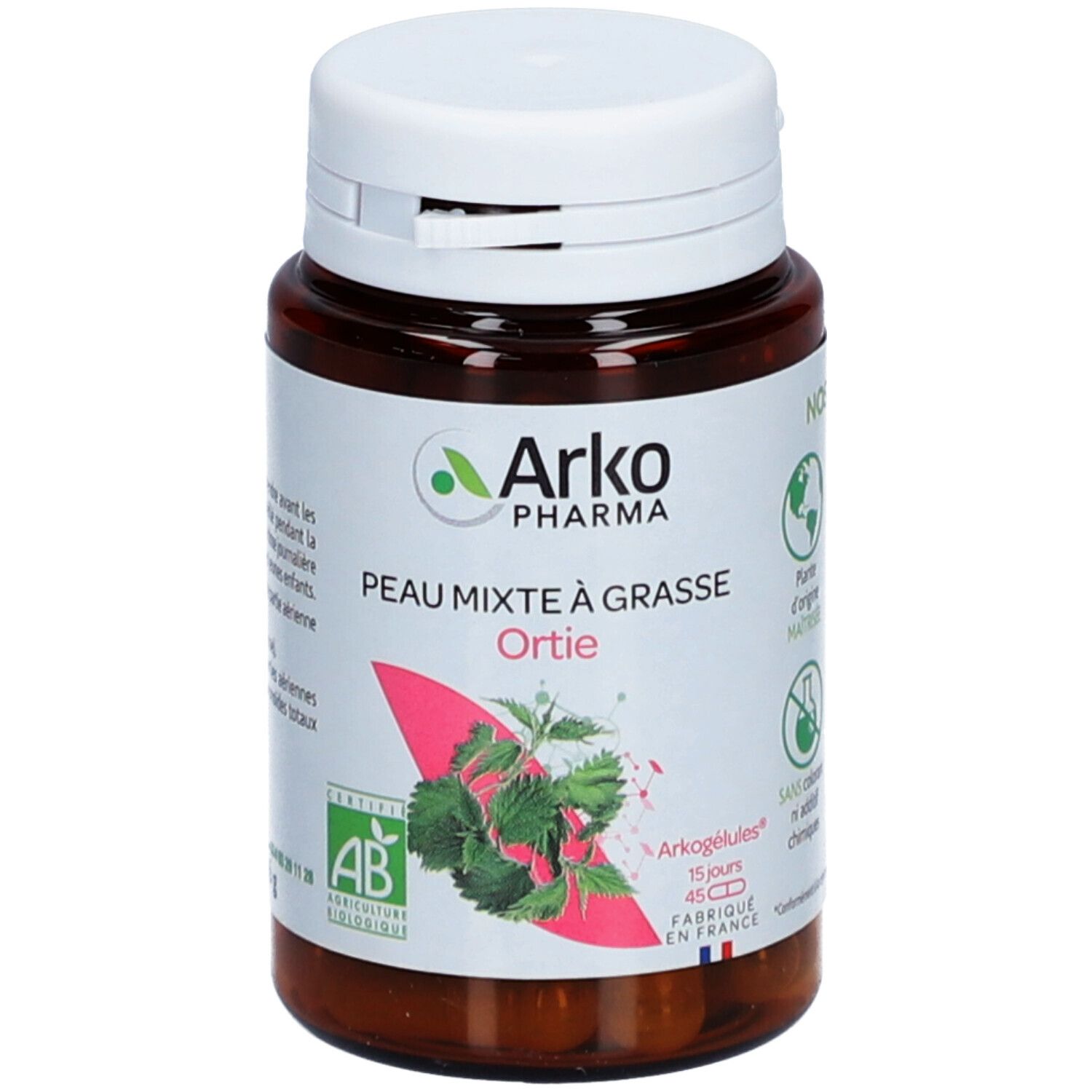 Arkogélules Arkopharma Peau Mixte À Grasse Ortie Capsule(S) 45 Pc(S) Enfants - Image 1