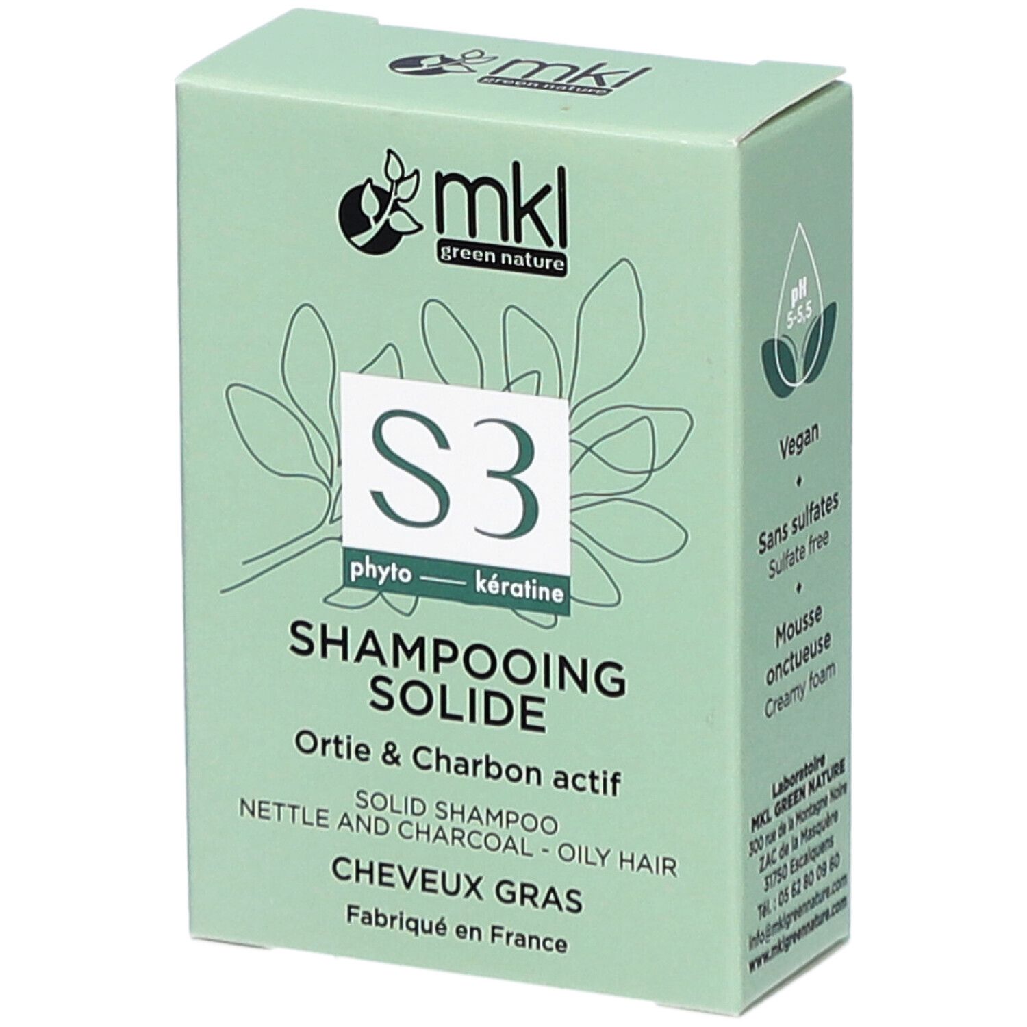 MKL Shampooing Solide Ortie-Charbon 65 g Shampooing