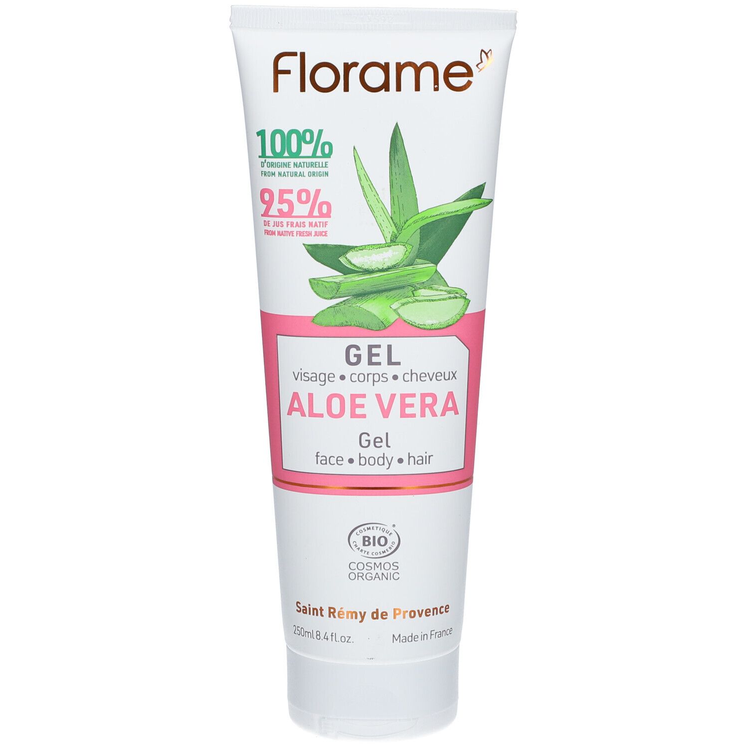 Florame Gel d'Aloe Vera Bio Visage, Corps & Cheveux Gel(S) 250 ml