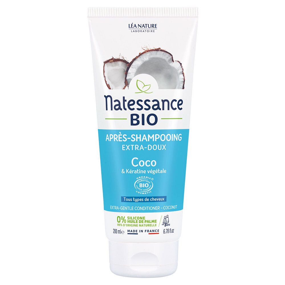 Natessance Après-Shampooing Douceur Coco Bio et Kératine Végétale Après-Shampooing(S) 200 ml