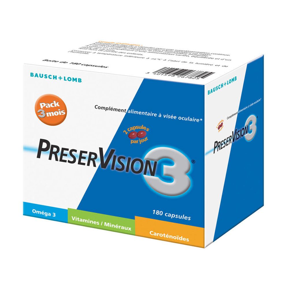 Bausch + Lomb Bausch+Lomb Preservision3® Capsule(S) 180 Pc(S) Enfants