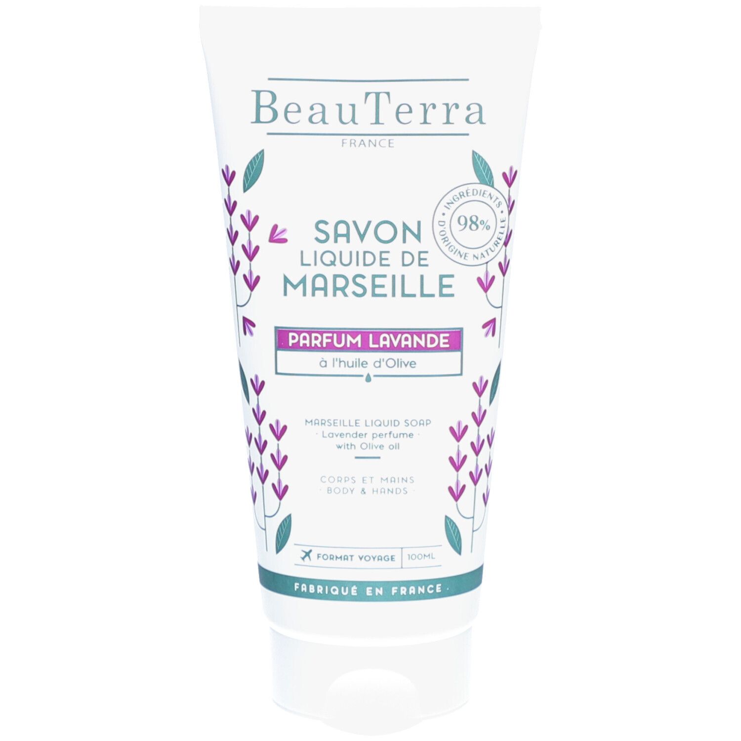 Beauterra Savon Liquide De Marseille - Lavande 100 Ml