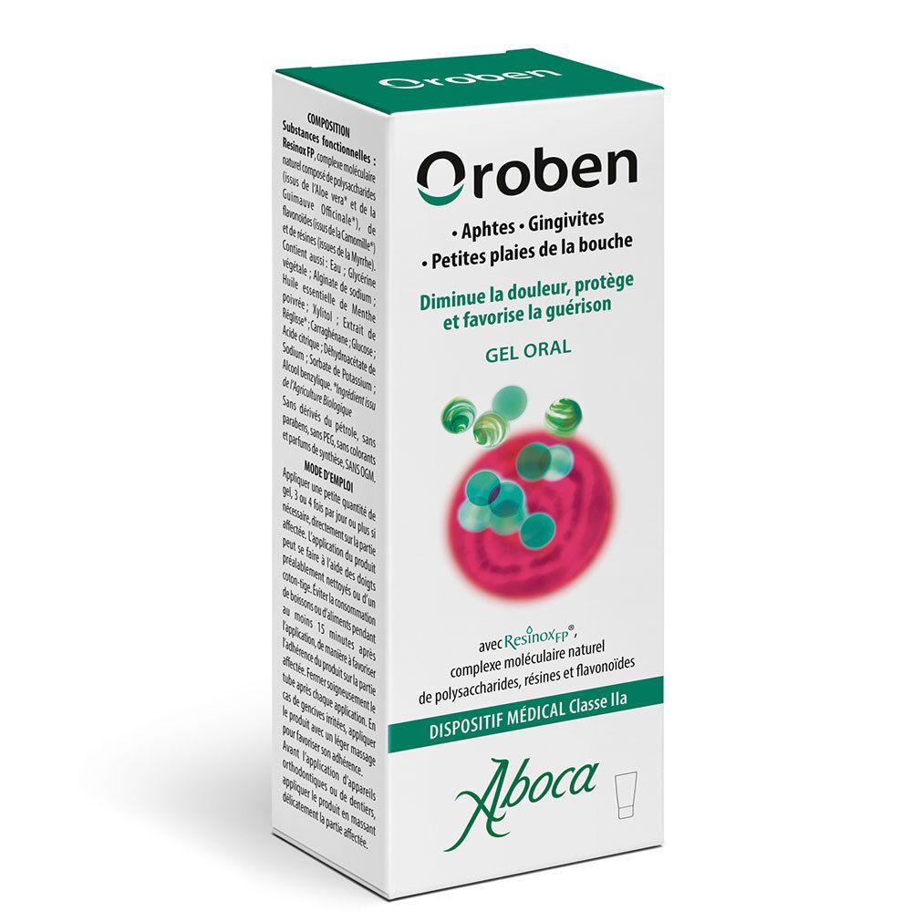 Aboca Oroben Gel Oral - Aphtes, Gingivites Et Petites Lésions Fl 15 Ml Gel Buccal Enfants